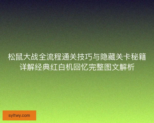 松鼠大战全流程通关技巧与隐藏关卡秘籍详解经典红白机回忆完整图文解析
