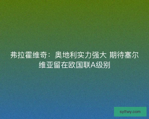 弗拉霍维奇：奥地利实力强大 期待塞尔维亚留在欧国联A级别